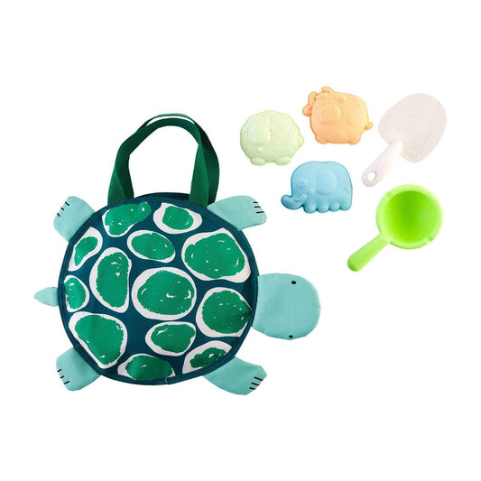 Green Turtle Beach Tote W Toys