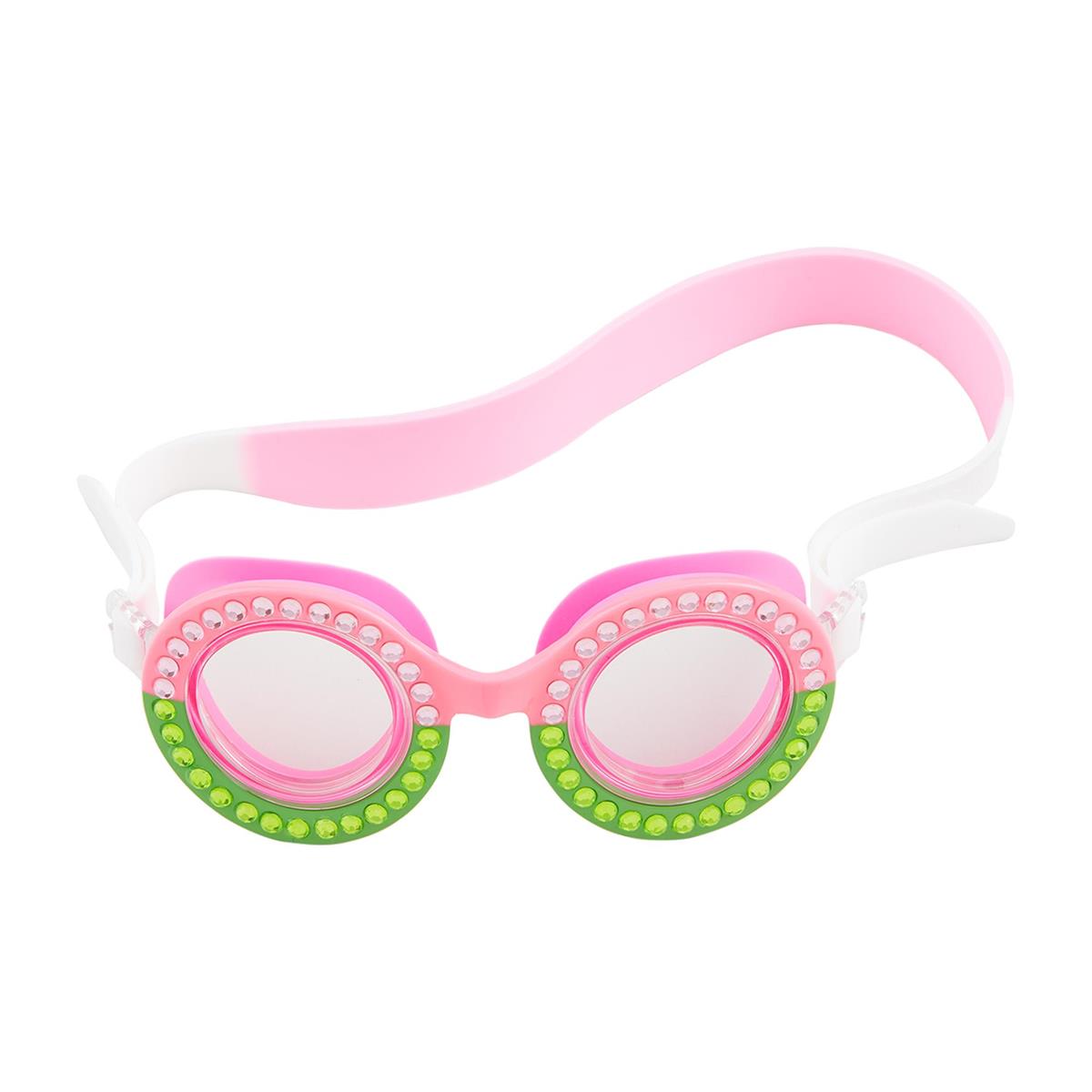 Pink + Green Swim Goggles - Girls