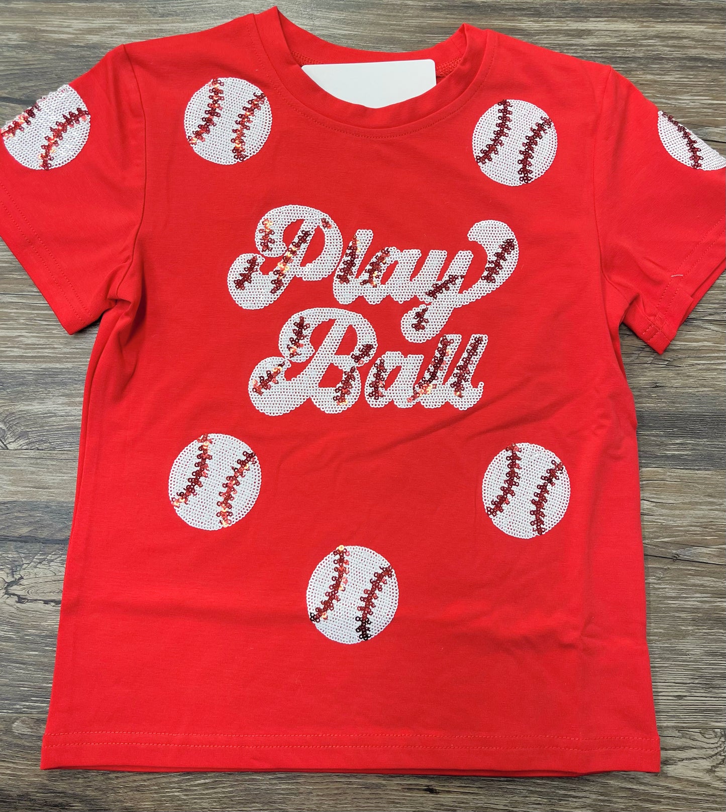 'Play Ball' Sparkle Tee