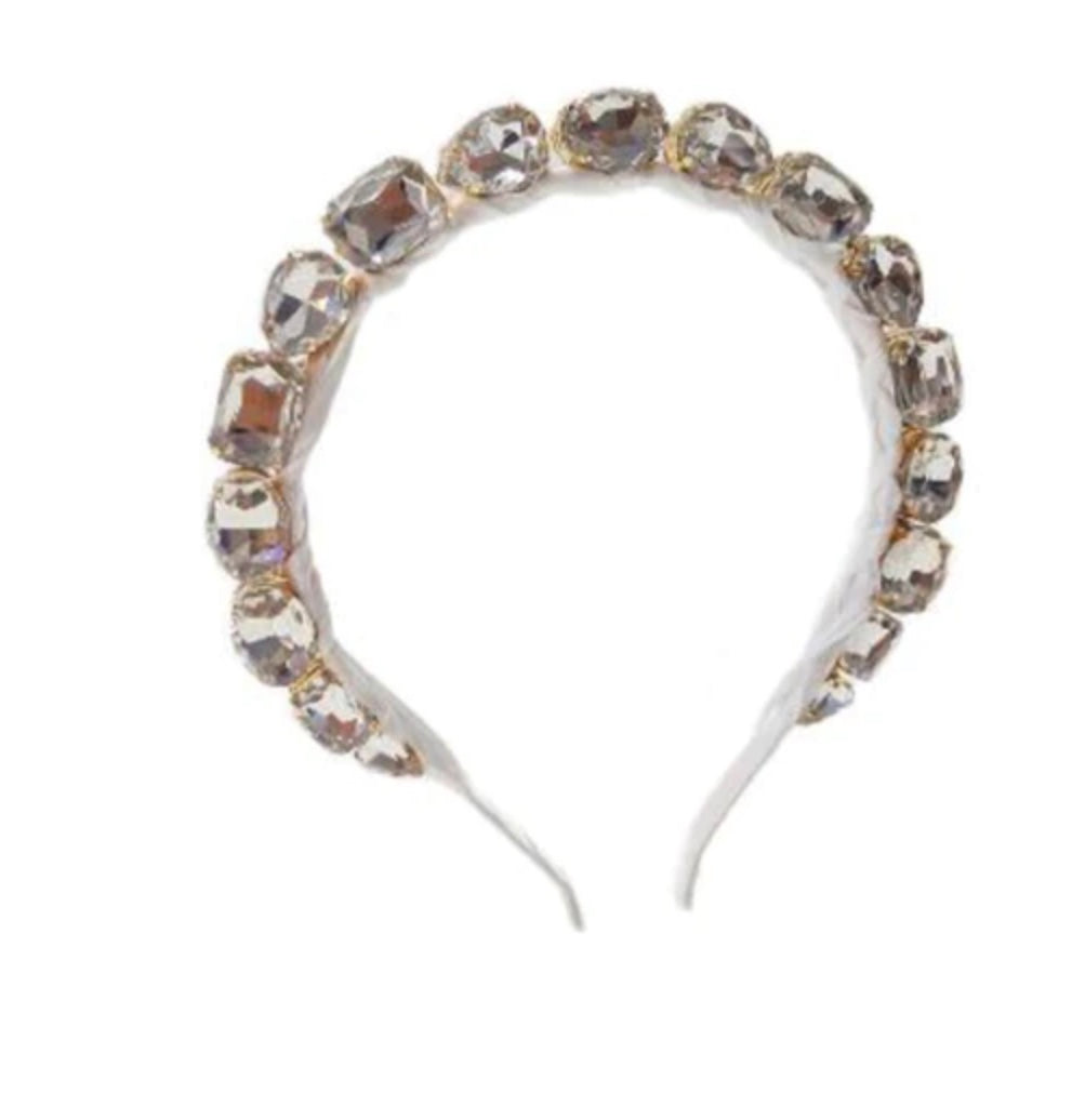 Multi Jewel Headband - White