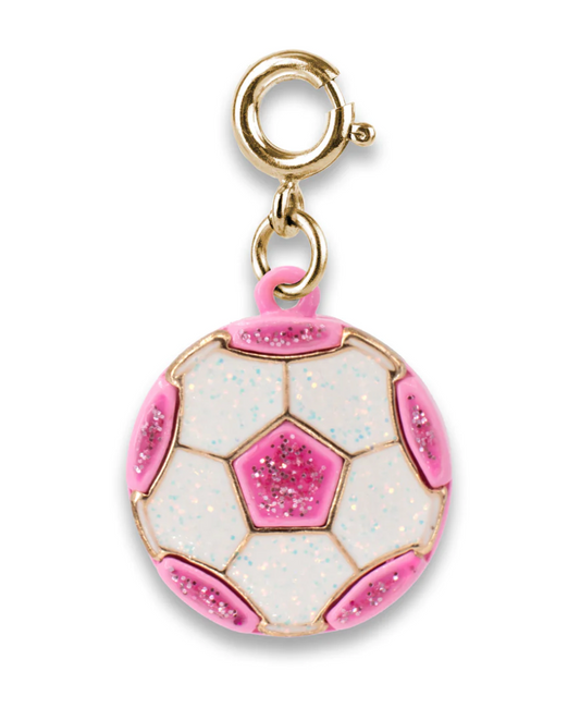 Gold Glitter Soccorball Charm