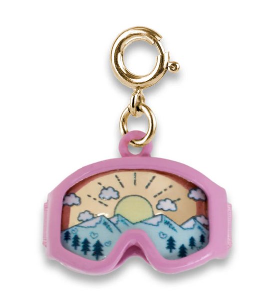 Gold Ski Goggles Charm