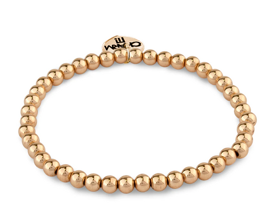 Gold Stretch Bead Bracelet