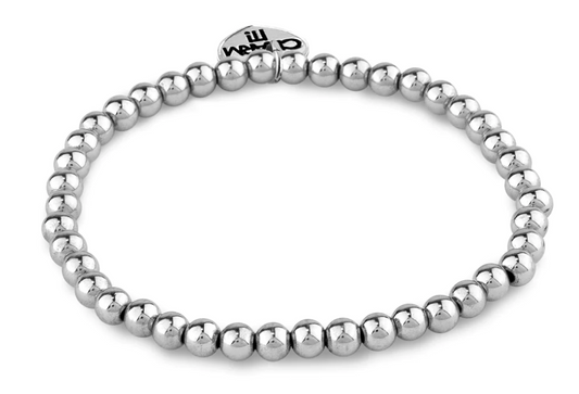 Silver Stretch Bead Bracelet