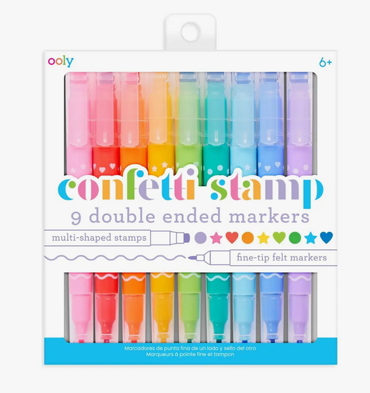 Confetti Stamp Double-Ended Markers