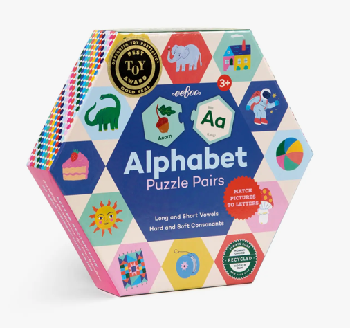 Alphabet Hexagon Puzzle Pairs