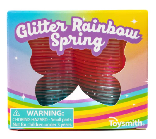 Glitter Rainbow Spring, Butterfly Shaped Fidget Toy