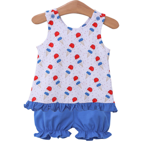 Patriotic Ice Cream Bloomer Set