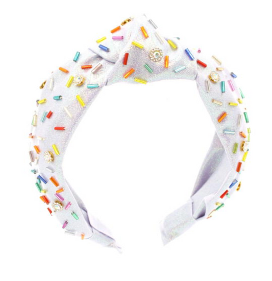 White  Sprinkle Headband