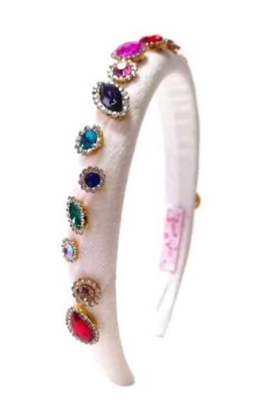 White Jeweled Headband