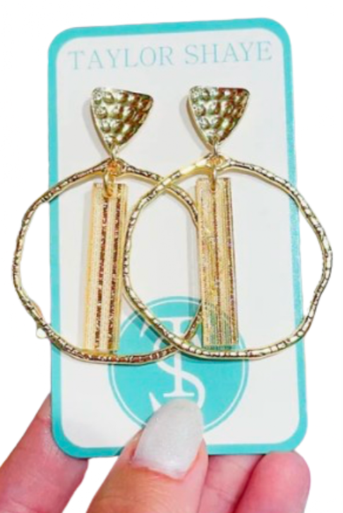 Gold Stick Hoops