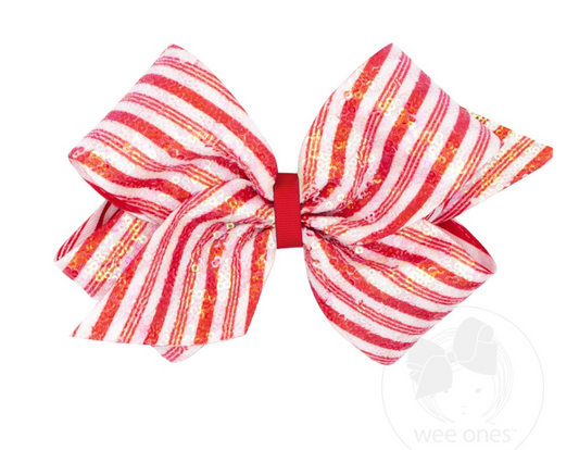 Sequin Stripe Bow