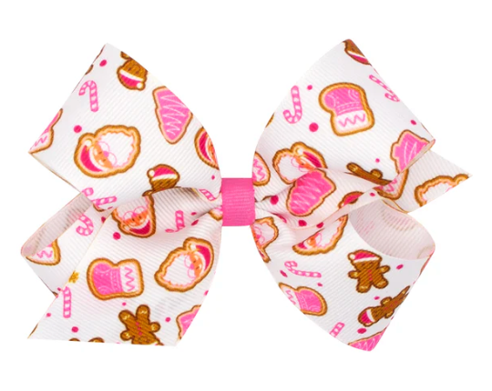 Pink Christmas Cookie Bow