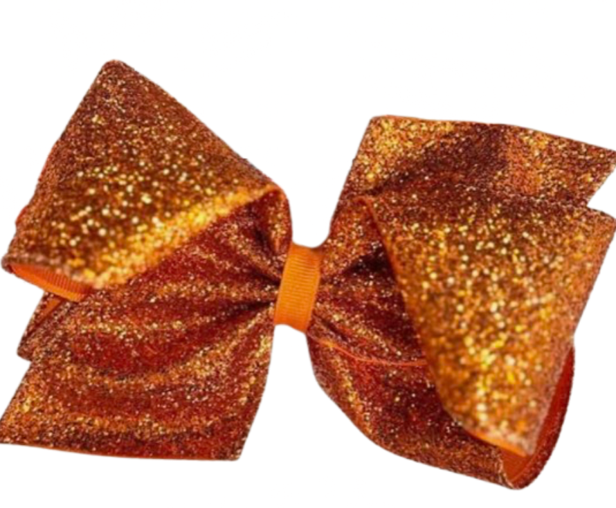 Orange Glitter Bow