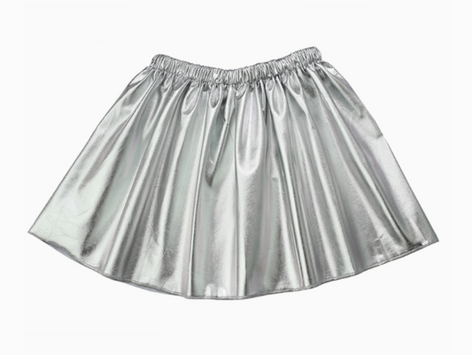 Metallic Silver Skirt