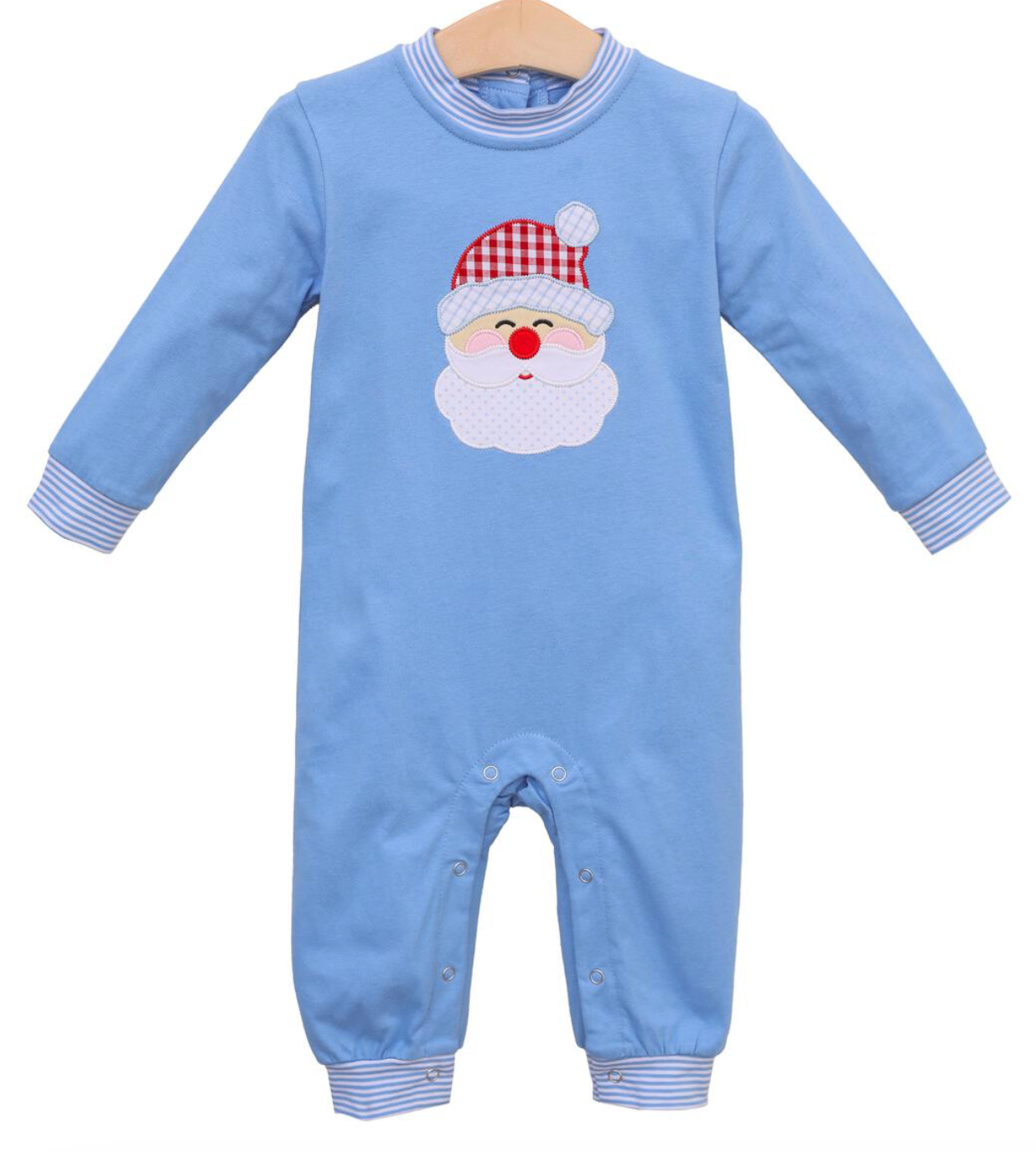 Boy's Blue Santa Romper