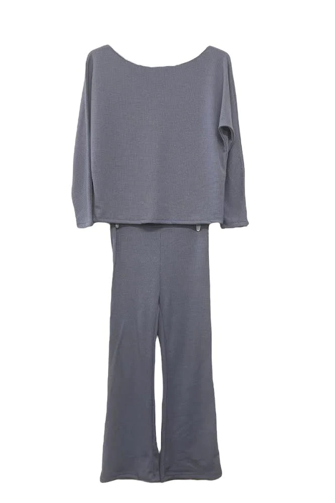 Blue Knit Loungewear Set